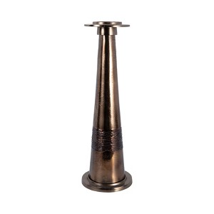 Modern Glass and Aluminum Pillar and Taper Holder with Sculptural Metallic Form - 1 of 4
