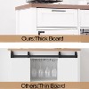 Buffet Cabinet, 48”Sideboard Coffee Cabinet with 3 Drawers, 2 Barn Door, Wine & Glass Rack, Storage Shelves, Coffee Bar Cupboard - 4 of 4