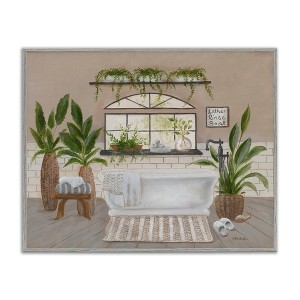 Stupell Industries Lather Rinse Soak Bathroom Greenery, 24" x 30" - 1 of 4