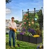 Plastic Planter Box Set with Metal Trellis, Raised Garden Bed for Climbing Plants, Outdoor Privacy Screen for Patio Balcony Backyard - 2 of 4