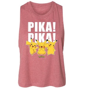 Women's Pokémon Pika! Pika! Graphic Racerback Tank - Heather Mauve - Small - 1 of 3