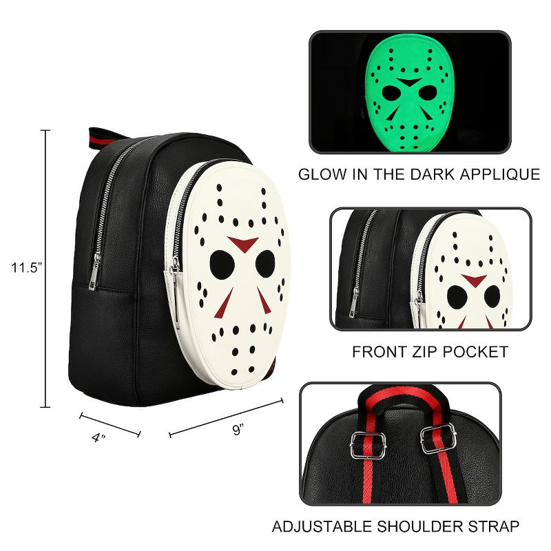 Friday the 13th Jason Glow In The Dark Mini Backpack, 4 of 7