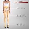 LECHERY Women's Lustrous Silky Shiny Sheer Suspender High-Waisted No Waistband Nylons Pantyhose Tights Stockings (1 Pair) - 3 of 4