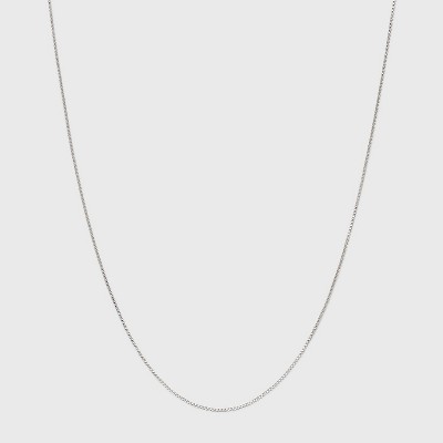 Sterling Silver Box Chain Necklace - Silver