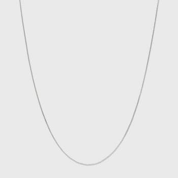 Sterling Silver Box Chain Necklace - Silver
