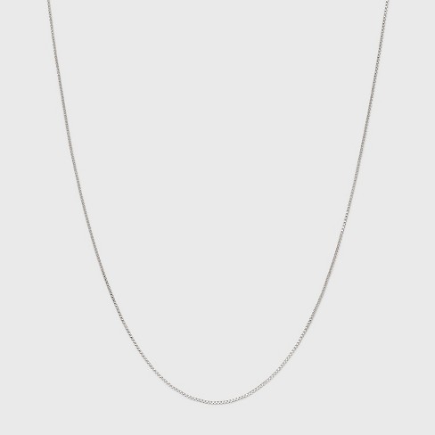 Sterling Silver Box Chain Necklace - Silver - image 1 of 3