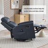 FONTOI Accent Chair, Classic Recliner Chair with Rocker and Swivel, Lazy Chair with Comfortable Arms and Back, Blue, 37.5"*41.6"*30.6" - 2 of 4