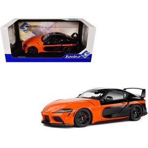 2024 Toyota GR Supra "StreetFighter" Orange and Black 1/18 Diecast Model Car by Solido - 1 of 4
