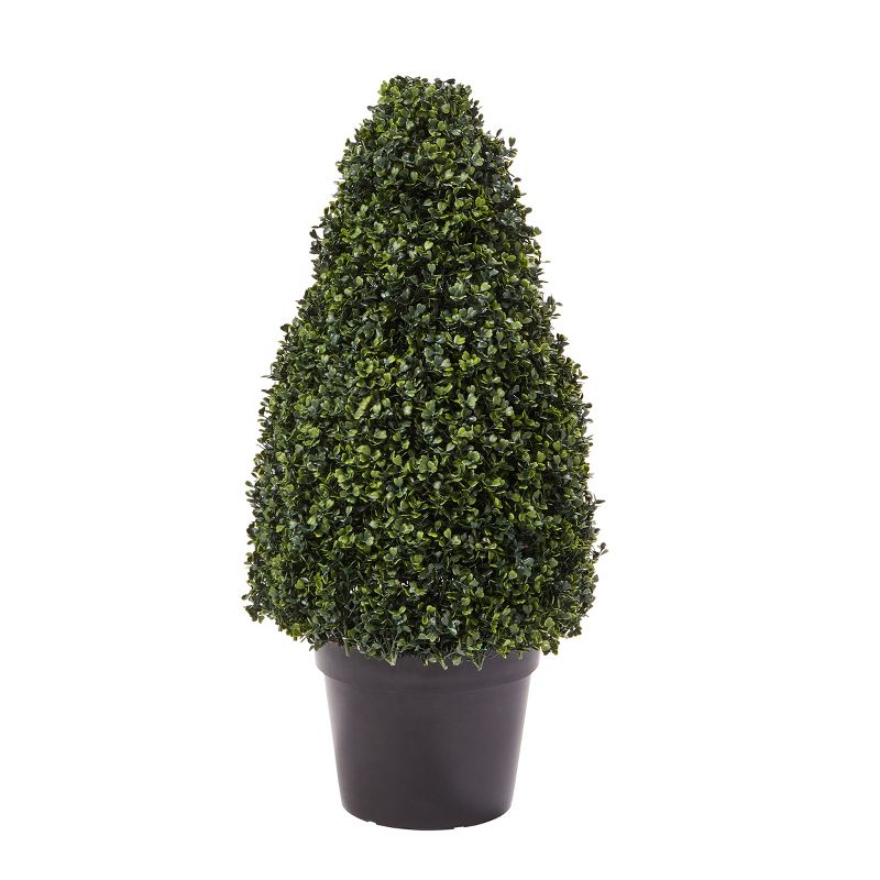 Nature Spring Tower Style Artificial Boxwood Topiary - 36", Green, 1 of 8