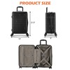 Costway 20''  Luggage Hardside Suitcase w/Spinner Wheel & TSA Lock Black/Silver - 4 of 4