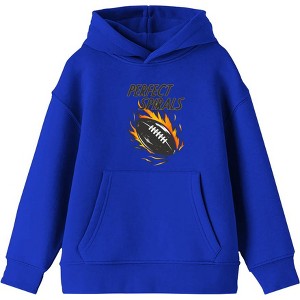 "Perfect Spirals" Flaming Football Youth Long Sleeve Hoodie - 1 of 2