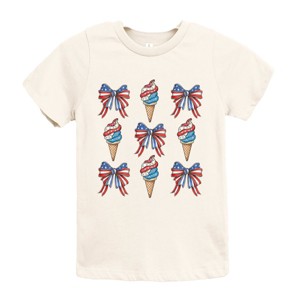 The Juniper Shop Patriotic Ice Cream Stacked Coquette Youth Short Sleeve Tee - 1 of 4