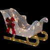 Northlight 30.25" LED Lighted Glittery White Sleigh Outdoor Christmas Decoration - 3 of 4
