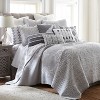 Carlisle Grey Quilt and Pillow Sham Set - Levtex Home - 2 of 4
