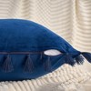 REGALWOVEN Velvet Soft Solid Covers Bohemian with Tassels Decorative Throw Pillow 2 Pcs - 3 of 4