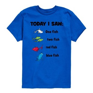 Boys' - Dr. Seuss - Today Saw One Fish Short Sleeve Graphic T-Shirt - 1 of 4