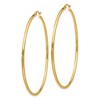 Black Bow Jewelry 2mm x 65mm 14k Yellow Gold Classic Round Hoop Earrings - 2 of 4
