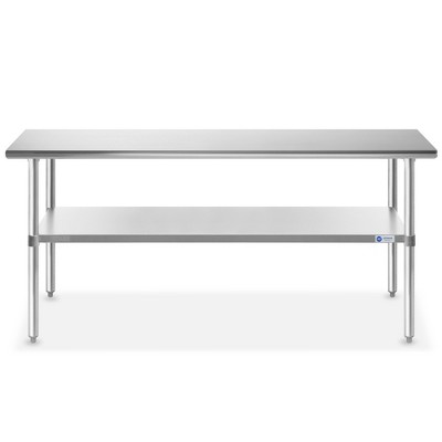Gridmann Pro 60" x 30" Stainless Steel Commercial Prep Table with Shelf