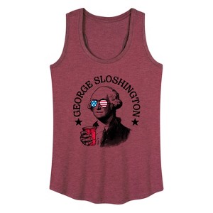 Women's - Instant Message - George Sloshington Graphic Racerback Tank - 1 of 4