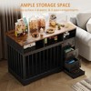 GustoWave 48'' Dog Crate Furniture, Farmhouse Heavy Duty Dog Kennel with Pull-Out Bowl & Storage Drawers for Small Medium Dogs - 4 of 4