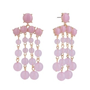 Isaac Mizrahi New York Pink Bead Chandelier Earrings - 1 of 1
