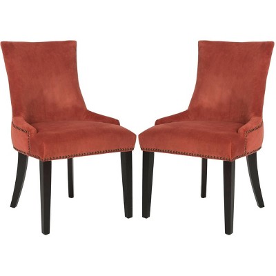 Transitional Velvet Parsons Side Chair with Birch Wood Legs