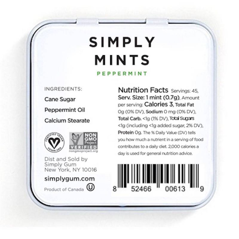 Simply Gum Peppermint Natural Mints - 1.1oz, 3 of 6