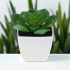 Unique Bargains Artificial Plants Plastic Green 2.2"x2.2"x2.56" 1 Pcs - 2 of 4