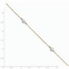 Black Bow Jewelry 14k Two-tone Gold Puff Heart Anklet, 9-10 Inch - 2 of 4