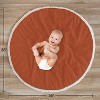 Sweet Jojo Designs Boy or Girl Baby Tummy Time Playmat Boho Fringe Orange and Ivory - 4 of 4