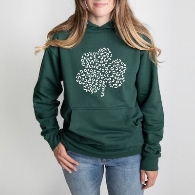 Simply Sage Market Women's Graphic Hoodie Leopard Shamrock