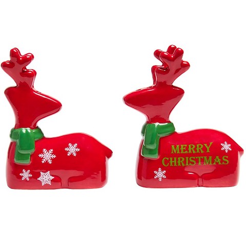 Lakeside The Lakeside Collection Christmas Deer Kitchen - Magnet or Salt & Pepper Shakers - Salt & Pepper Shakers