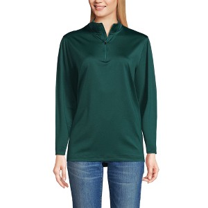 Lands' End Unisex Rapid Dry Quarter Zip Pullover - 1 of 4