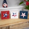 Northlight Stars and Stripes Americana Wooden Plaques - 4.25" - Red, White and Blue - Set of 3 - 2 of 4