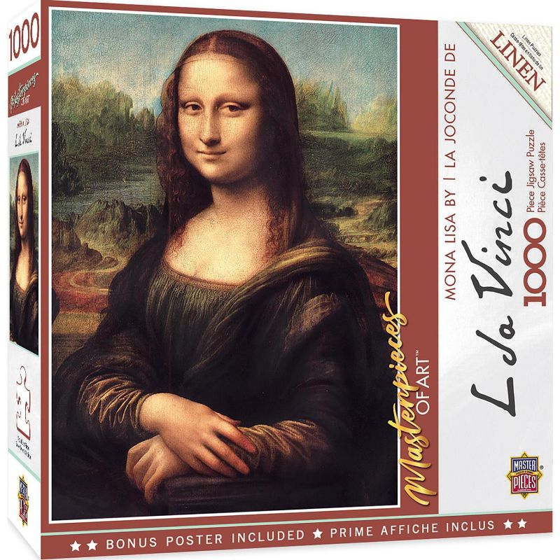 MasterPieces Inc Mona Lisa 1000 Piece Linen Jigsaw Puzzle, 1 of 4