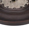 FONTOI Wall Clocks 20inch Round Antique Wall Clock Decorative Living Room Hanging Clock Vintage Timepiece Home Decor, Brown, 20"*20"*2" - 4 of 4
