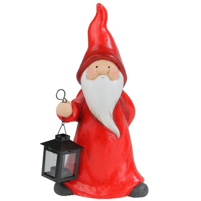 Northlight 12" Whimsical Santa Claus Gnome with Lantern Christmas Figure