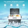 Costway 58 Quarts Car Refrigerator Portable RV Freezer Dual Zone w/ Wheel Orange\Black\Gray - 3 of 4