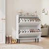 Shoe Cabinet for Entryway, Hidden Shoe Organizer with 2 Flip Drawers - 3 of 4