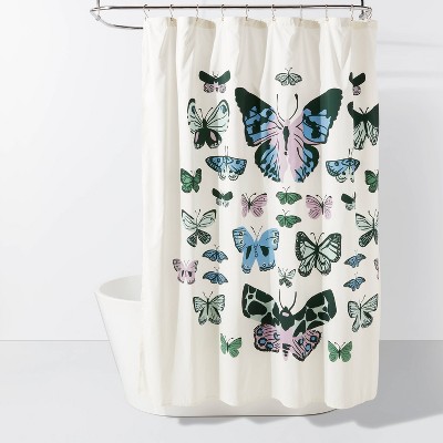 Photo 1 of 72&#34;x72&#34; Butterfly Microfiber Shower Curtain - Room Essentials&#8482;