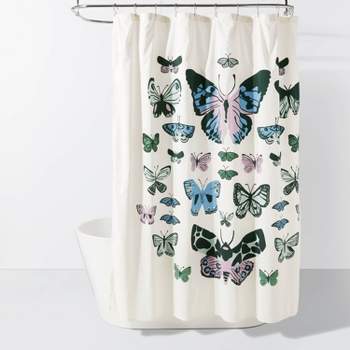 72"x72" Butterfly Microfiber Shower Curtain - Room Essentials™
