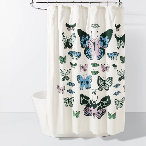 Butterfly shower on sale curtain