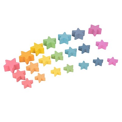 TickiT Rainbow Wooden Spools - 21 Bobine In Legno Arcobaleno Per Bambini - 3