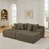 TiramisuBest 2 Seater Velvet Lounge Chair, Compressed No-Assembly Sofa, Fluffy Modern Indoor Sofa for Living & Bedroom, Black - 2 of 4