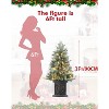 3ft Pre-Lit Holiday Trees with 78 LED Lights, Snowflakes and Red Berries, White - 4 of 4