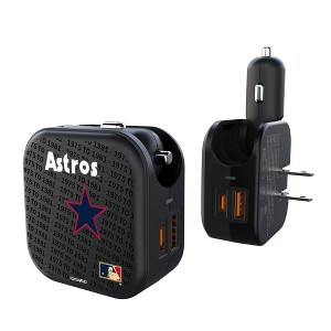MLB Cooperstown West Teams Text Backdrop 18-Watt 2 in 1 USB A/C Charger - 1 of 3