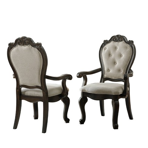 Set Of 2 18 Rhapsody Upholstered Armchairs Dark Brown Steve Silver Co Target