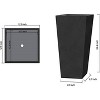 Rosemead Home & Garden 2pc Square Concrete Outdoor Planter Pots Black 12.6"x12.6"x24.4" - 4 of 4
