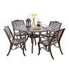 Christopher Knight Home Sarasota 5-Piece Cast Aluminum Outdoor Dining Set with Floral Scroll Design - 2 of 4