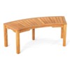 Costway 1/2/4 PCS Outdoor Curved Bench with Slatted Seat Wrap Around Tree Bench 2-Person Seating - 2 of 4